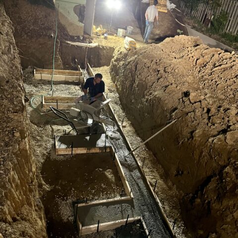 Site prep excavation for retaining wall foundation in Kent Ohio by N & J Excavating - Part 4