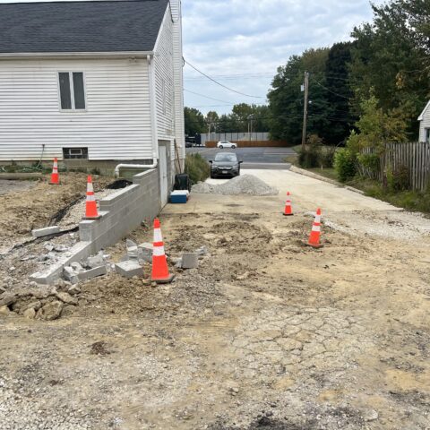 Site prep excavation for retaining wall foundation in Kent Ohio by N & J Excavating - Part 5